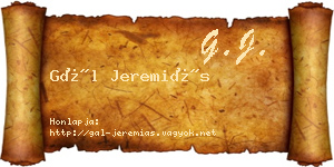 Gál Jeremiás névjegykártya